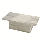 Modern Minimalist Coffee Table, 55 LBS Capacity, 47.25-Inch Waterproof Desktop, Premium Design for Living Room and Office