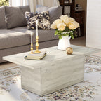 Modern Minimalist Coffee Table, 55 LBS Capacity, 47.25-Inch Waterproof Desktop, Premium Design for Living Room and Office
